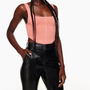ARITZIA Babaton Sculpt Knit Bustier Tank grapefruit coral xxs